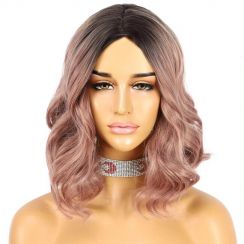 2 Pcs Womens Mixed Color Purple Wig
